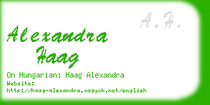 alexandra haag business card